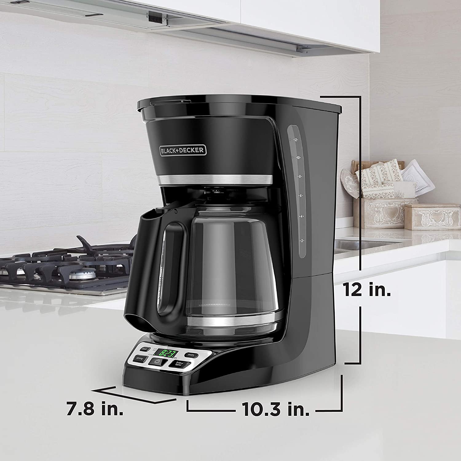  BLACK+DECKER 12-Cup Programmable Coffee Maker,  Stainless,Silver: Home & Kitchen