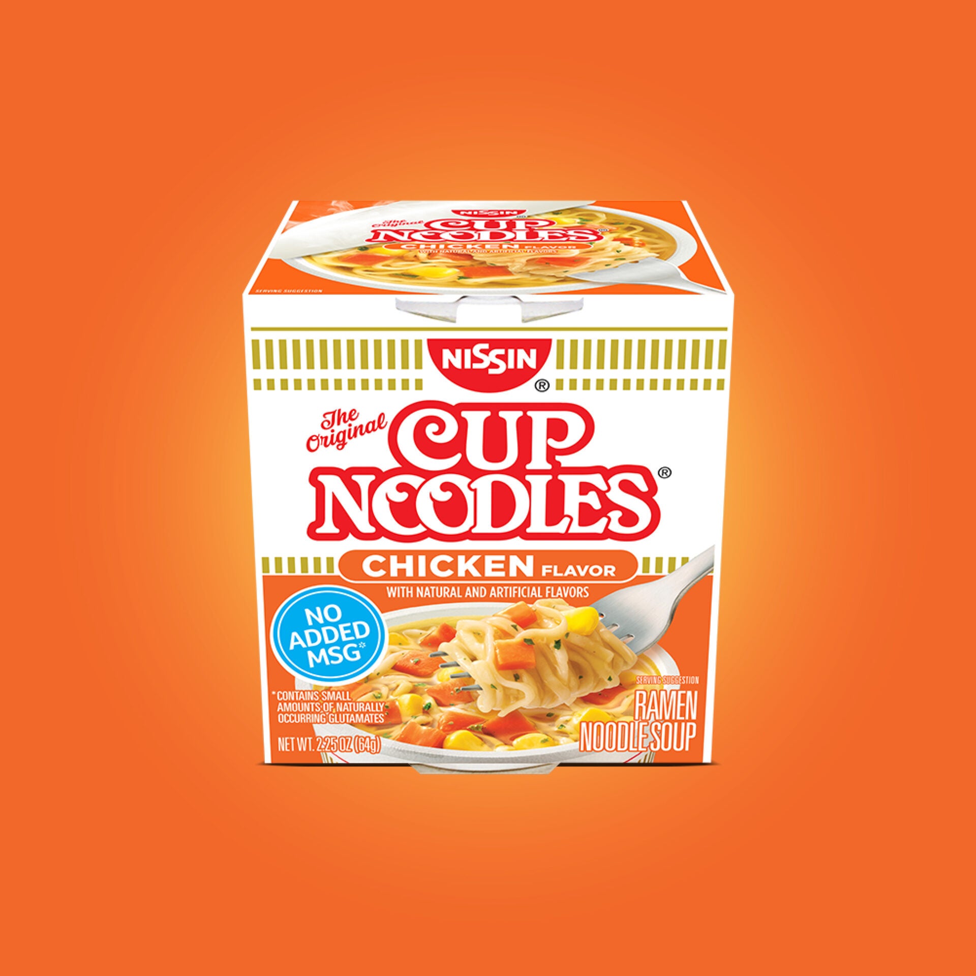 Nissin Cup Noodles Soup Chicken Flavor, 2.25 oz (Case of 12)