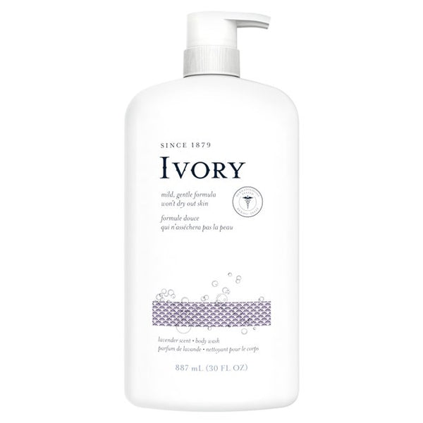 Ivory Body Wash for Women, Paraben Free, Lavender Scent, 30 Oz