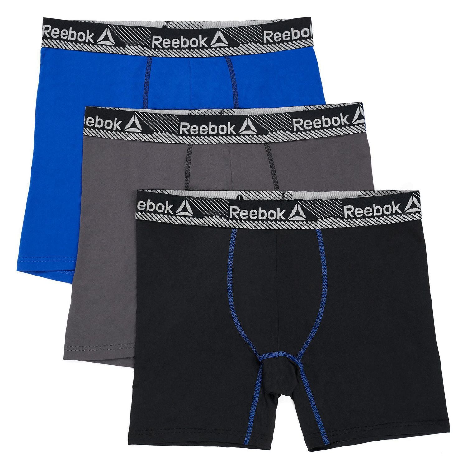 Cooling Performance Boxer Briefs - 3 Pack BLK L by Reebok