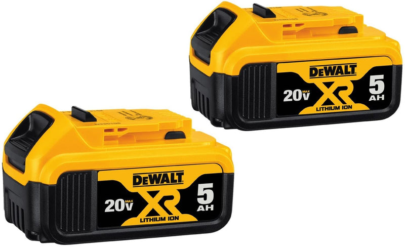 DEWALT 20-Volt MAX XR Premium Lithium-Ion 5.0Ah Battery Pack (2-Pack)