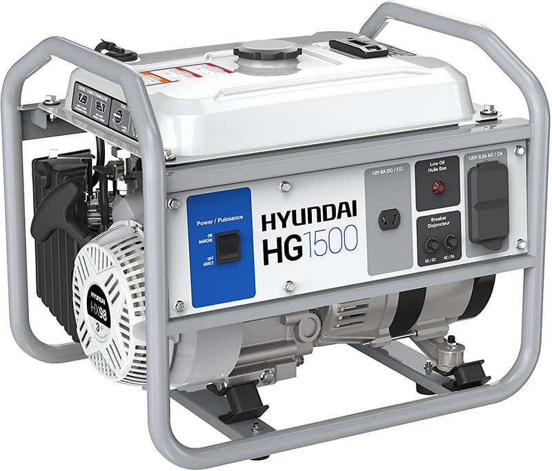 Hyundai Portable Generator 1500 Watt  Gas Powered Gray/Blue