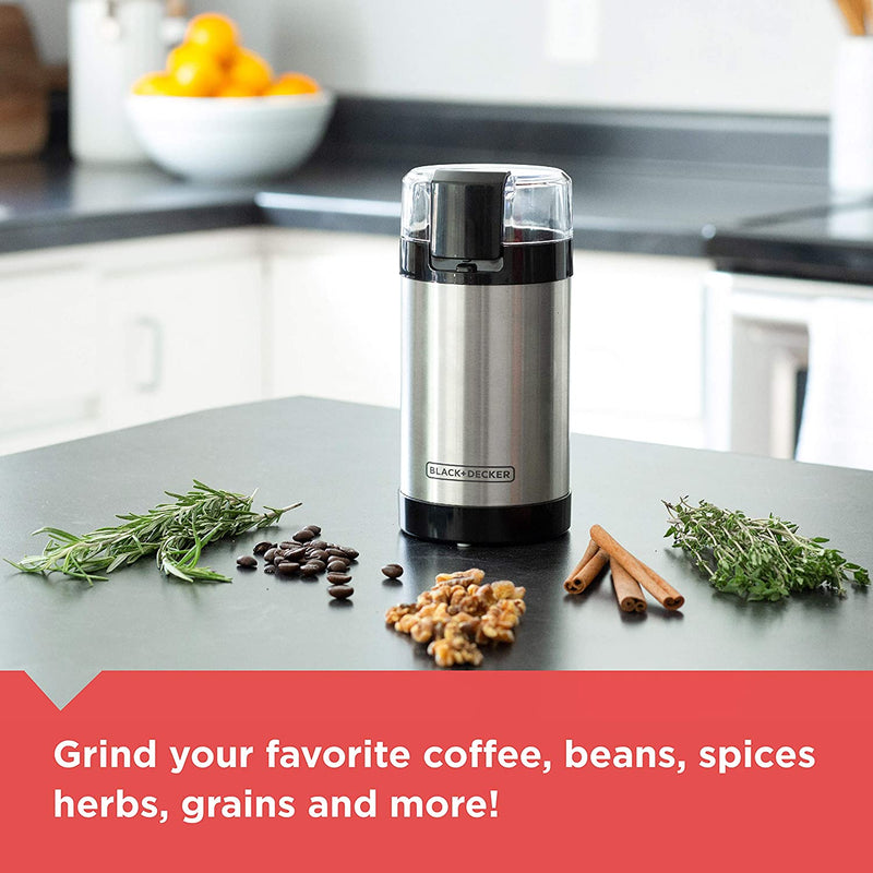 Best Coffee Grinders & Spice Grinder with Easy Touch Stainless Steel Silver