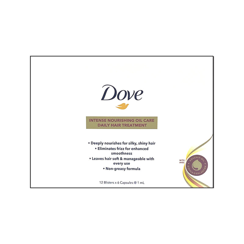 DOVE Intense Nourishing Daily Hair Treatment Infused With Rosehip Oil - 12 Pack