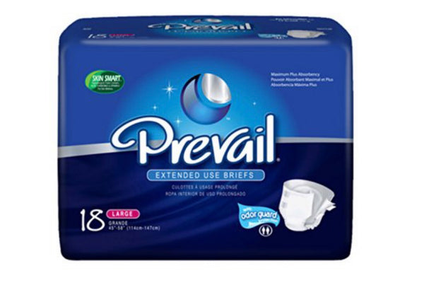 Prevail Extended Use Adult Brief - Large (18 Pack)