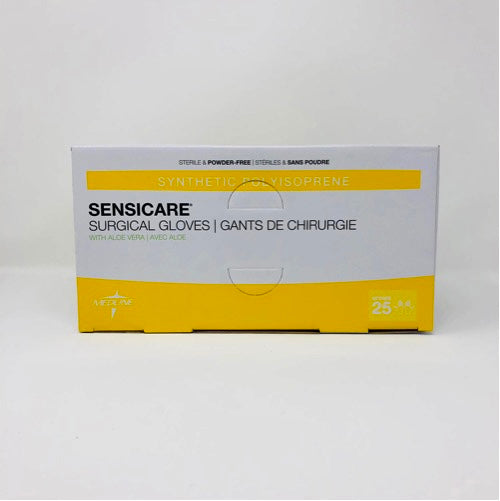 Medline SensiCare with Aloe Powder - Free Surgical Gloves