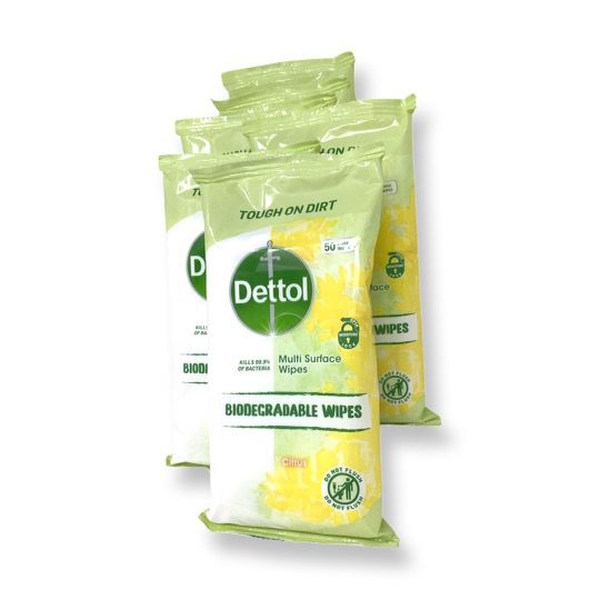 Dettol Biodegradable Wipes Multi Surface, 50ct, 7pk