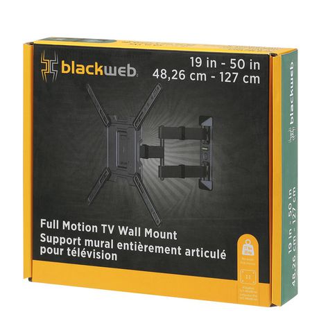 Mount Tv On Wall BlackWeb Full Motion Tv Wall Mount for 19 in. to 50 in. Black