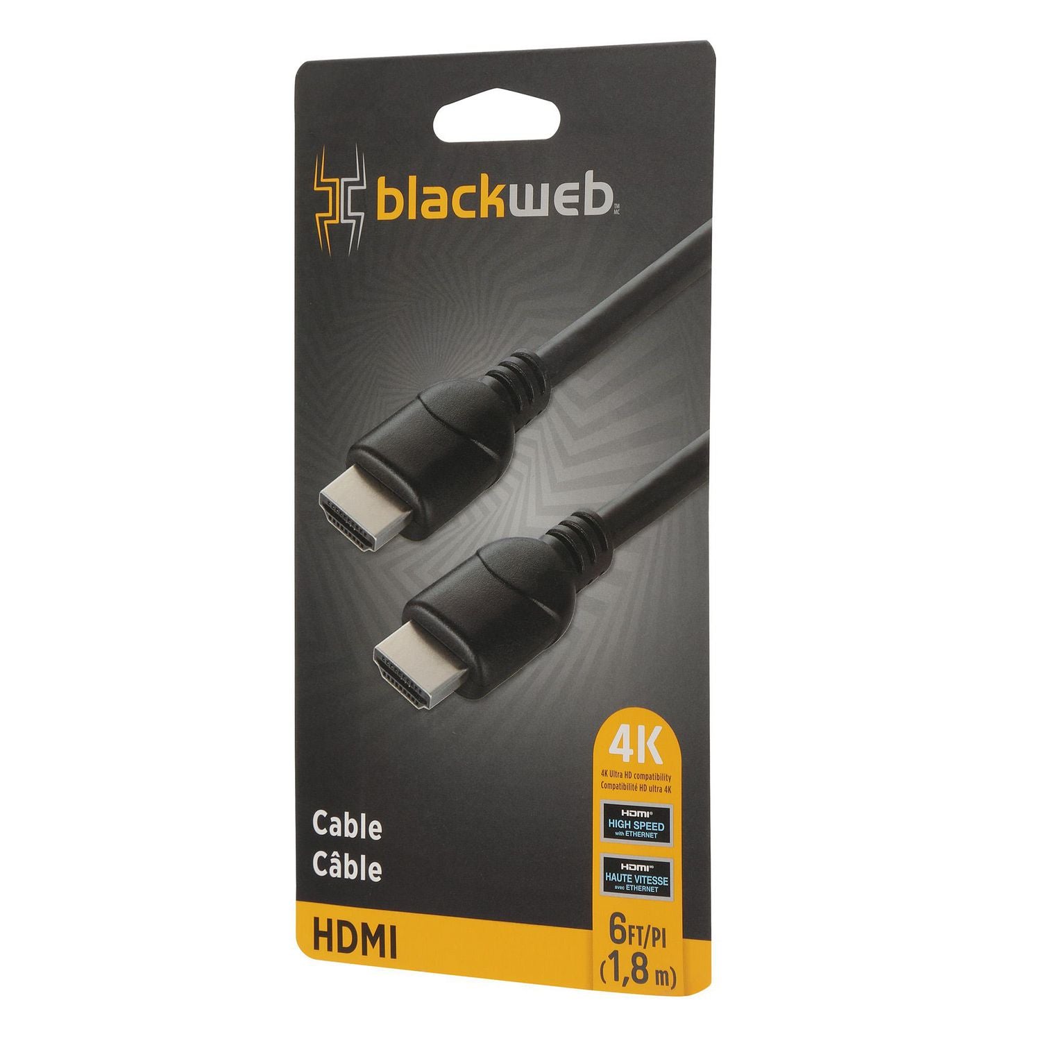 Black Web 6 FT High Speed HDMI Cable BWA21AV003C