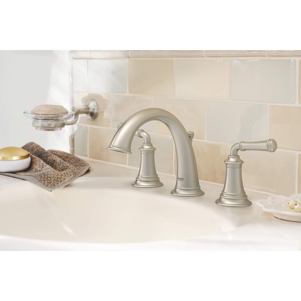 Bathroom Faucet Sink 8-inch Widespread 2-Handle WaterSense Faucet with Drain