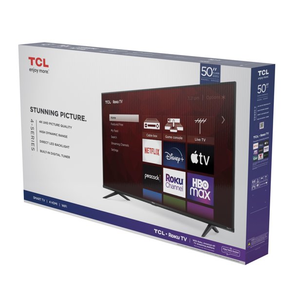 TCL 50" TV Class 4-Series 4K UHD HDR Smart Roku