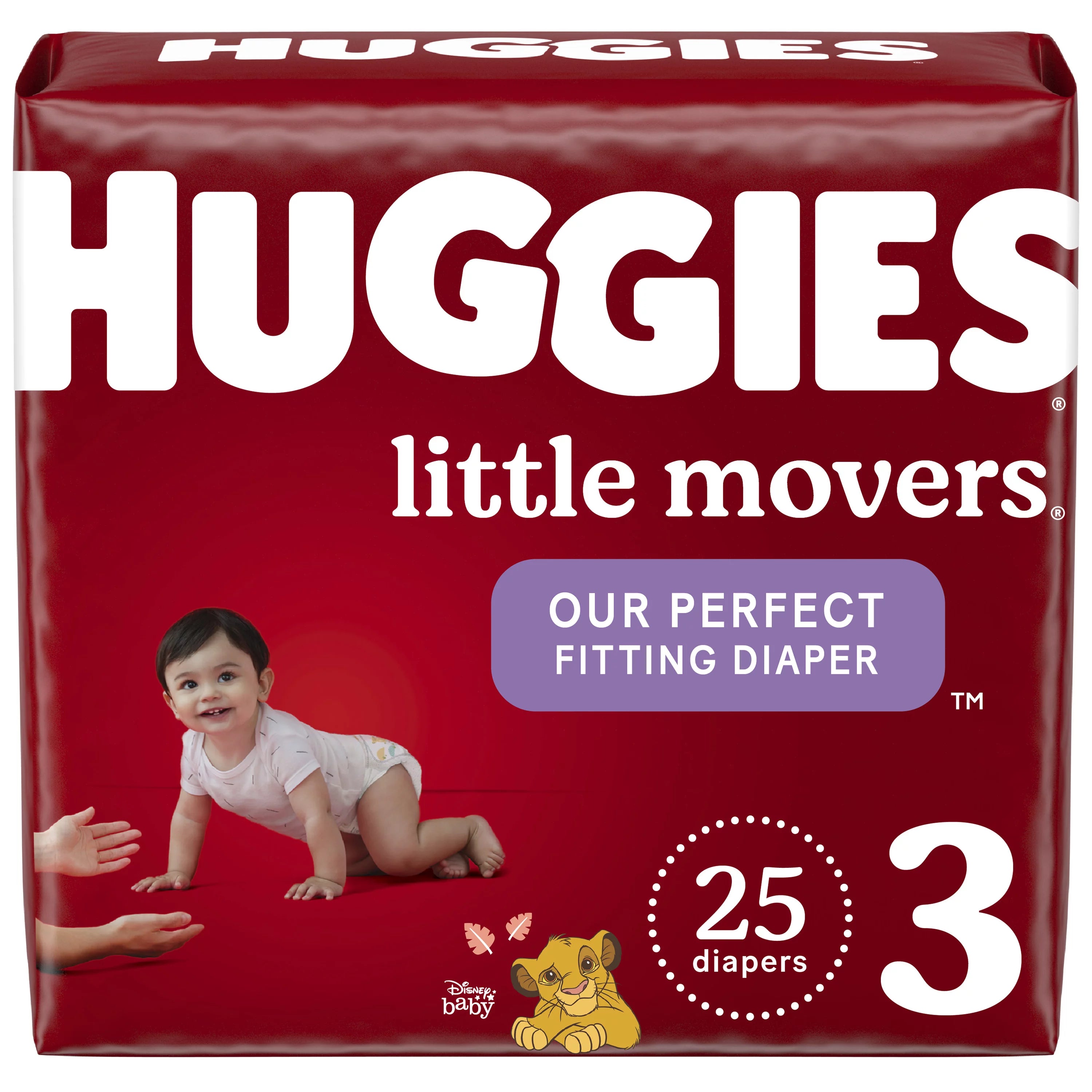 Huggies Little Movers Baby Diapers, Size 3, 25 Ct