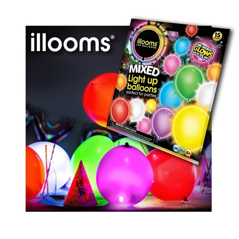 24ct illooms LED Light Up Mixed Solid Balloon
