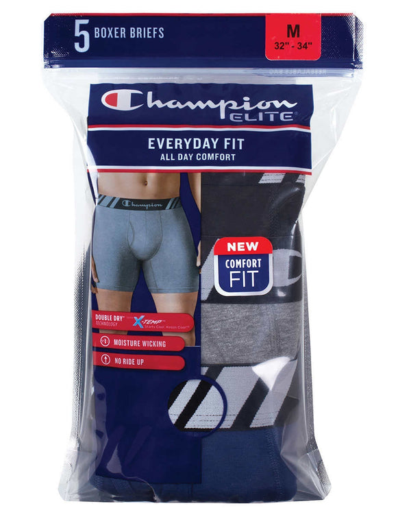 Men's Underwear Champion Elite Men's Boxer Briefs 5 Pack