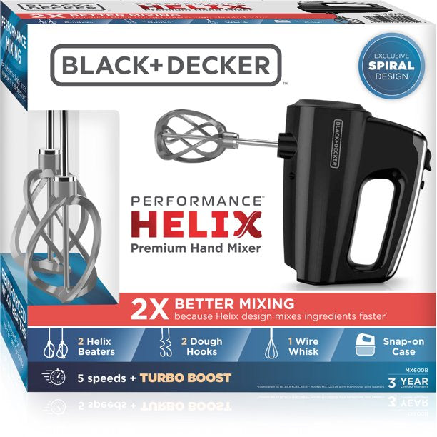 Helix Performance Premium Five Speed Hand Mixer - Black