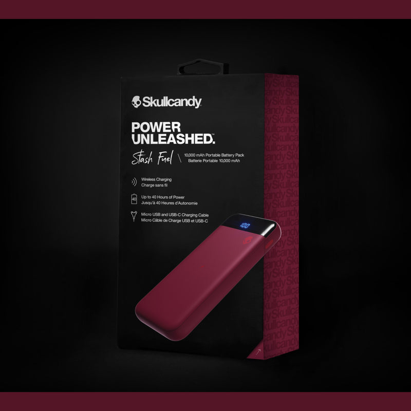 Skullcandy Stash Fuel Portable Battery Pack (Deep Red)