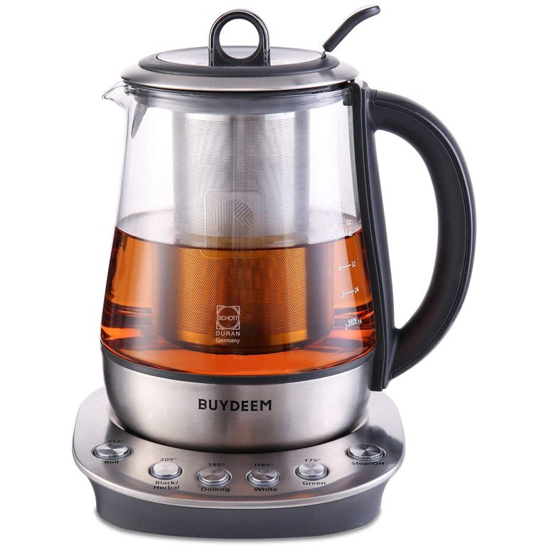 Electric Tea Kettle Durable Stainless Steel Auto Keep Warm 1.2L