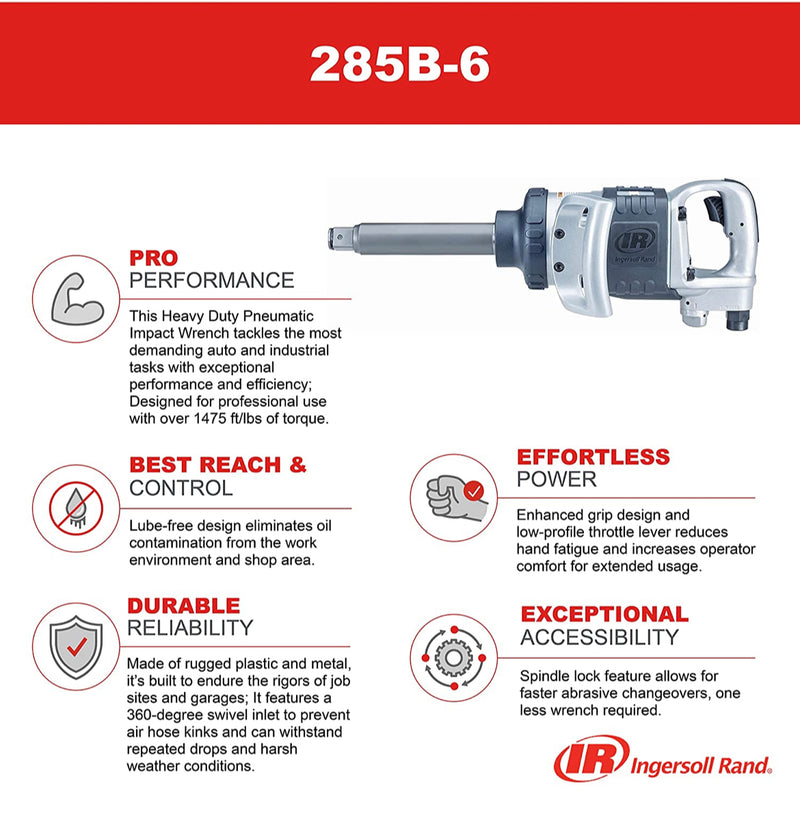 Impact Wrench Ingersoll Rand Pneumatic Heavy Duty Torque Output