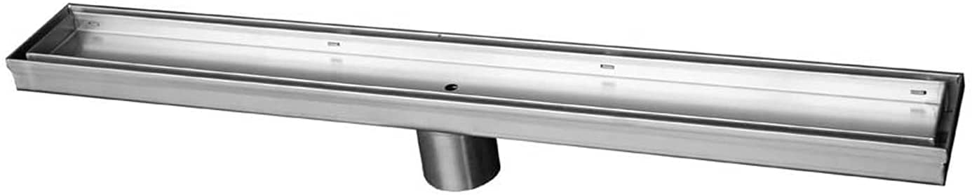 Naiture Never Rust Built-in Linear Shower Drain with Removable Tile Tray