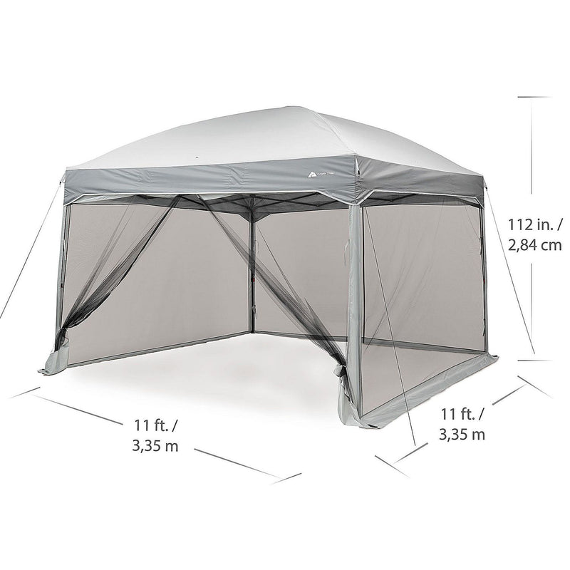 Ozark Trail 11FT x 11FT STRAIGHT LEG CANOPY WITH MESH CURTAIN TENT