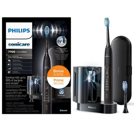 Sonicare ExpertClean 7700 Electric Toothbrush, With Bonus UV Sanitizer