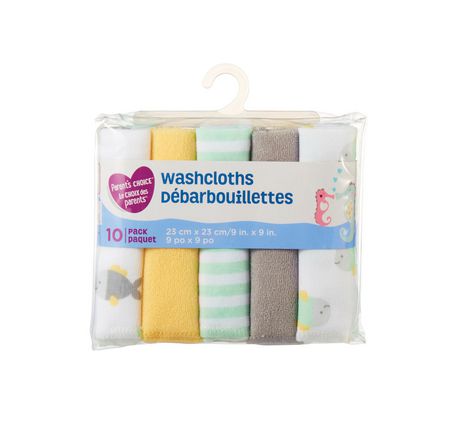 Parent's Choice 10-Pack Washcloth Set, Neutral